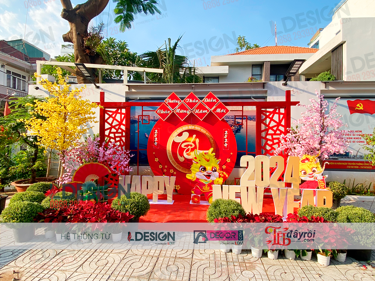 Tet Decor at Thao Dien Ward Committee Park - District 2