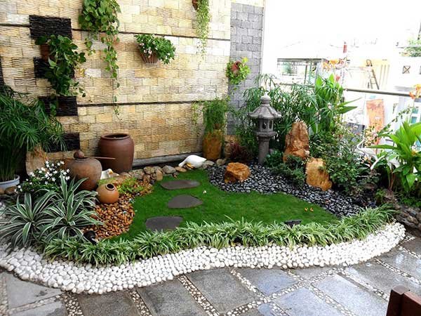 DECORATION OF MINI GARDEN - SOLUTIONS FOR SMALL SPACE