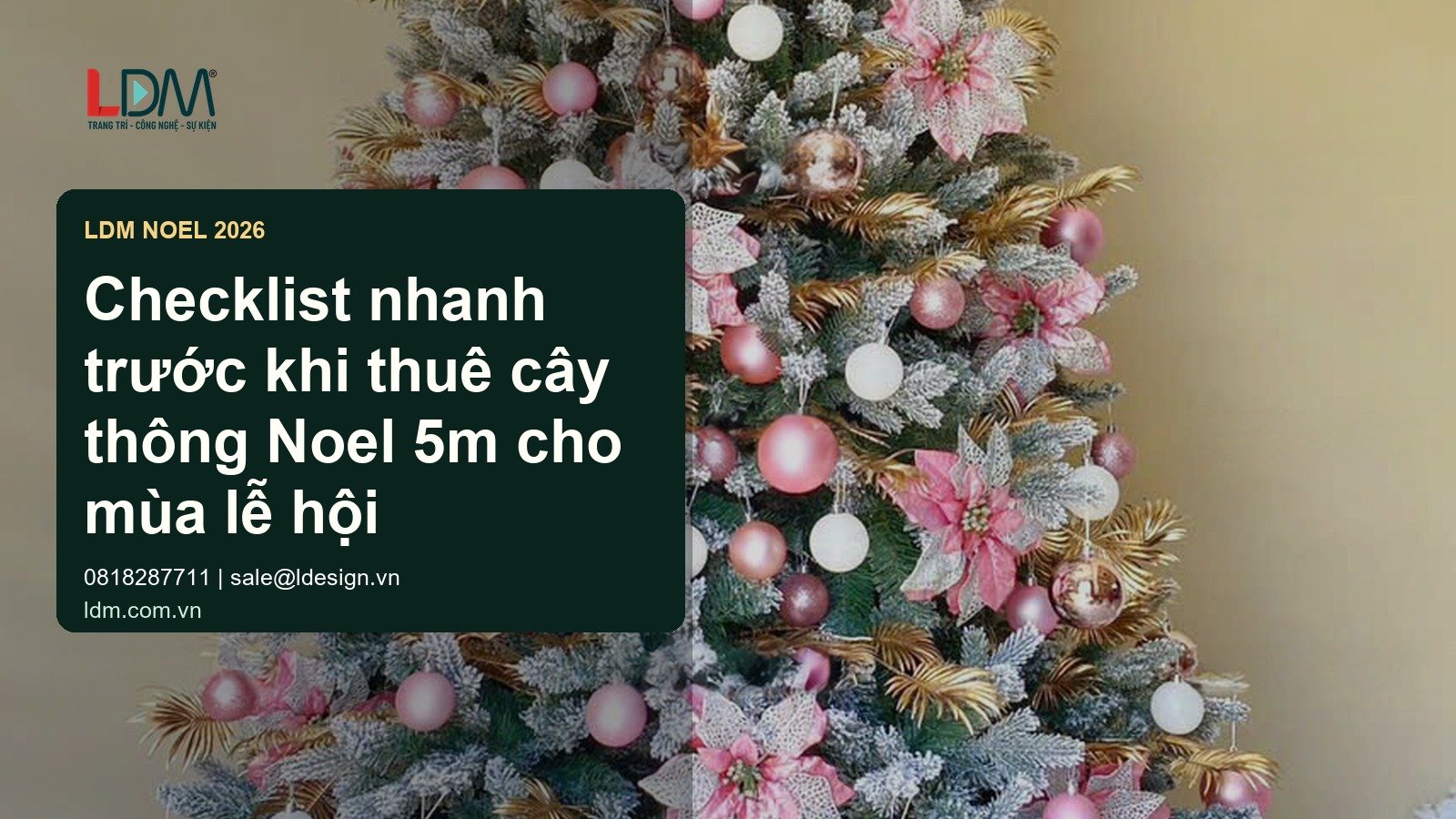 Checklist nhanh trước khi thuê cây thông Noel 5m cho mùa lễ hội