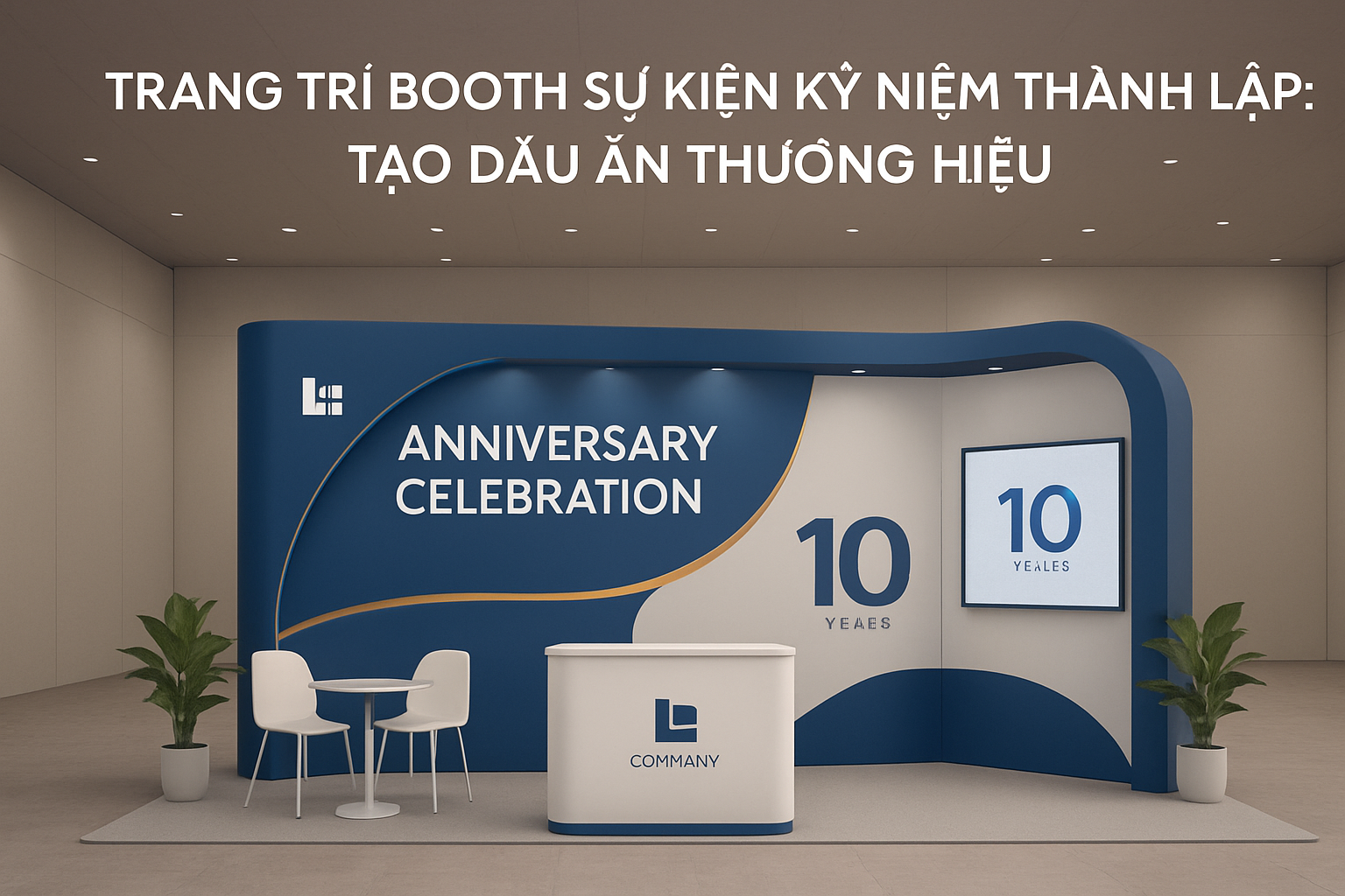 Trang trí booth sự kiện kỷ niệm thành lập: Tạo dấu ấn thương hiệu