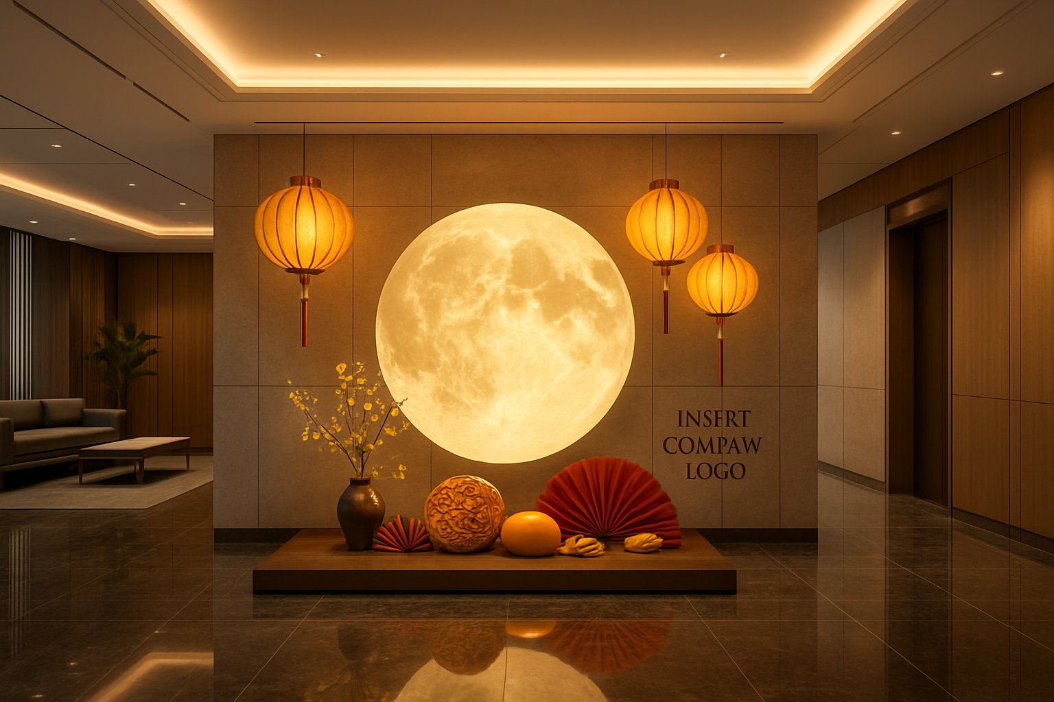 Thiết kế tiểu cảnh trung thu đẹp, ấn tượng cho doanh nghiệp