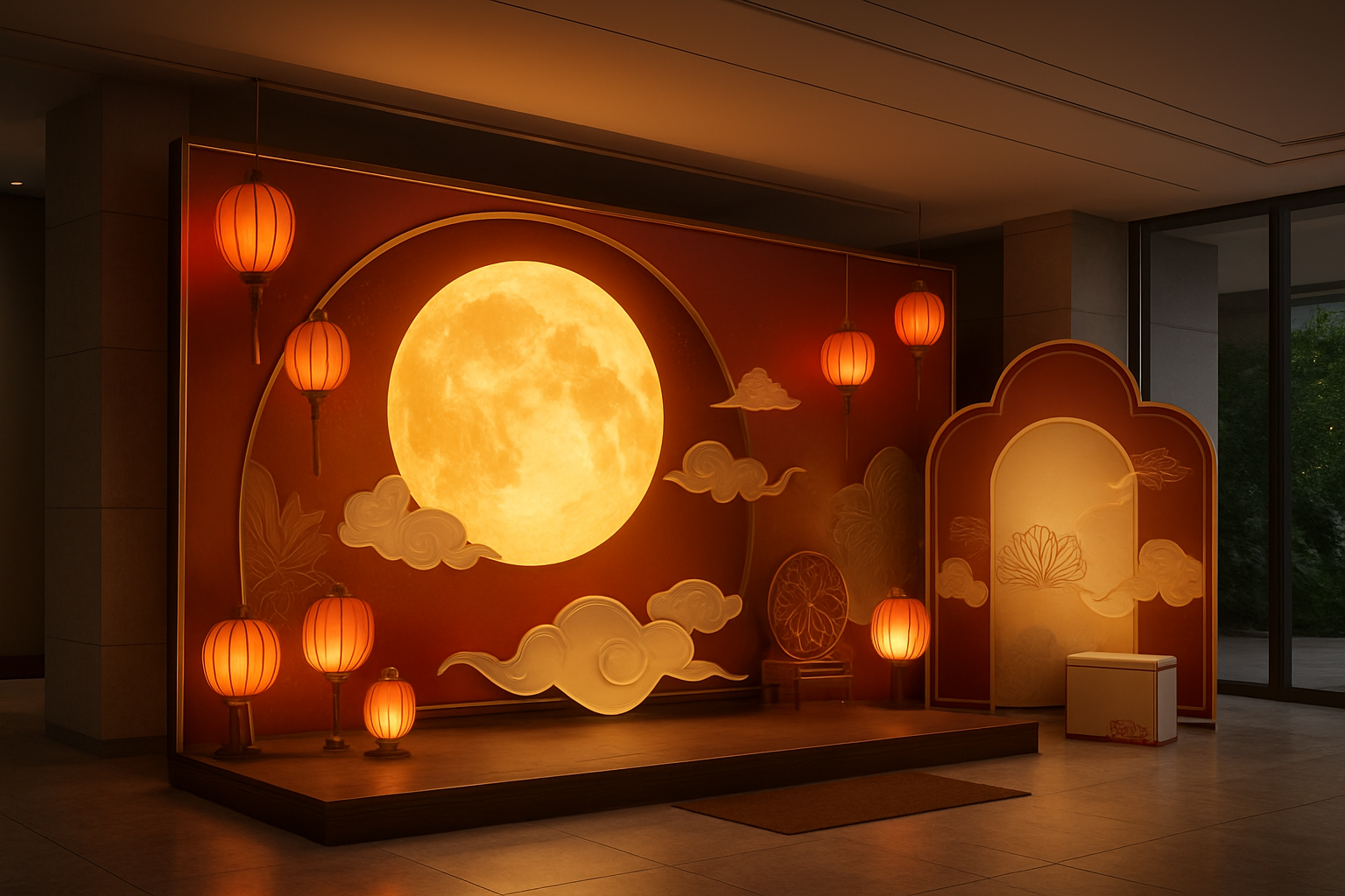 Professional Mid-Autumn Stage Decoration Services