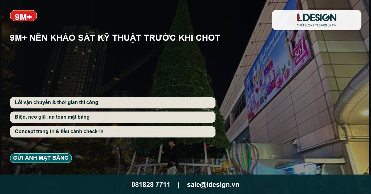 Large Christmas trees from 9m require technical site survey