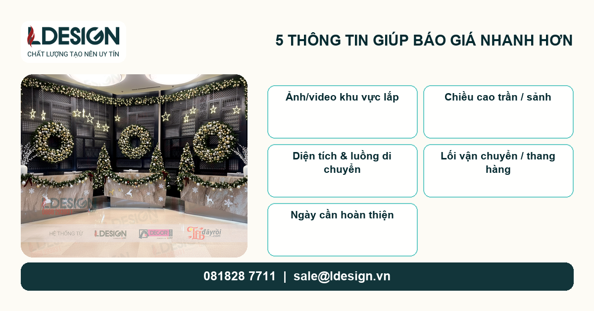 5 thông tin giúp báo giá thuê cây thông Noel cho tòa nhà văn phòng nhanh hơn