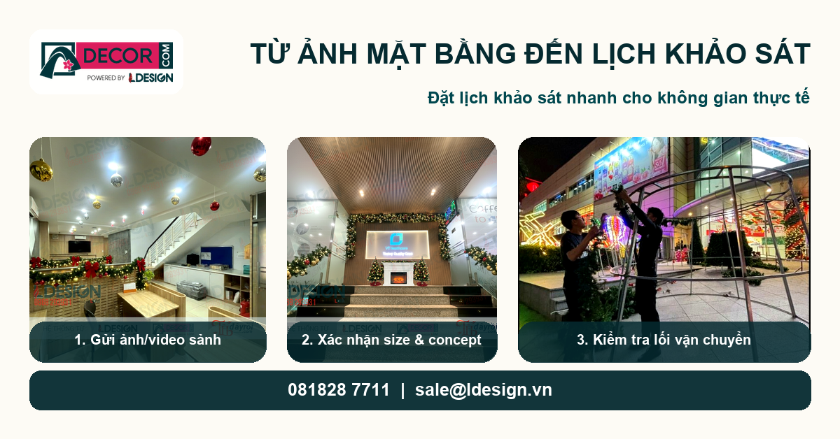 Từ ảnh mặt bằng đến lịch khảo sát cây thông Noel cho tòa nhà văn phòng